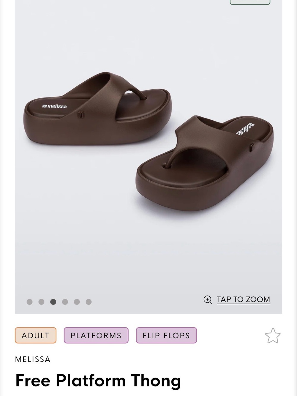 Melissa Chunky Platform Thong Sandals — Brown